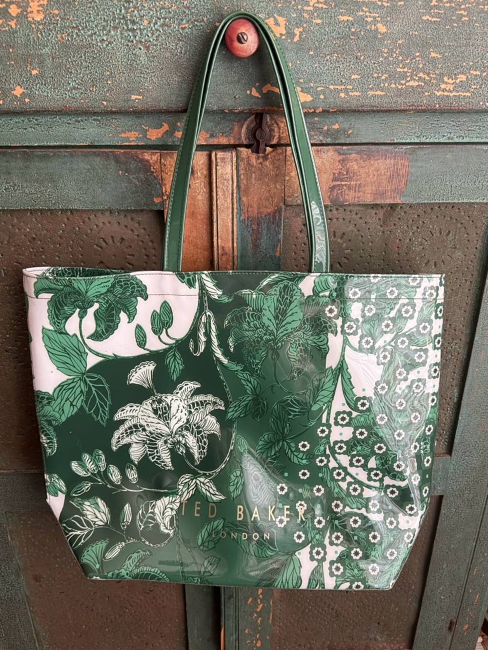 Ted Baker Rolocon Rococo Icon Tote in Green Turquoise - Picture 7 of 9